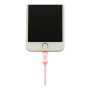 C ble USB/Apple Lightning nylon LED 1m coloris OR ROSE LED rouge : en charge LED