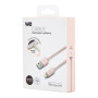 C ble USB/Apple Lightning nylon LED 1m coloris OR ROSE LED rouge : en charge LED