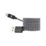 C ble USB/Lightning nylon tress 1m - noir & blanc