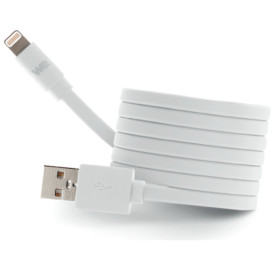 C ble Apple USB/lightning plat: vite de faire des noeuds 1m blanc - en silicone