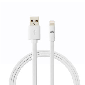 C ble Apple USB/lightning plat: vite de faire des noeuds 2m blanc - en silicone