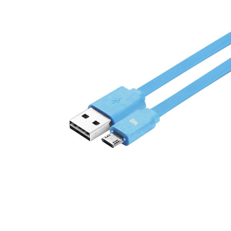 C ble USB/micro USB plat 1m bleu - reversible