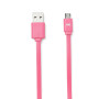 C ble USB/micro USB plat 1m fuchsia - reversible