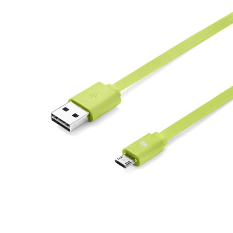 C ble USB/micro USB plat 1m vert - reversible