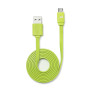 C ble USB/micro USB plat 1m vert - reversible