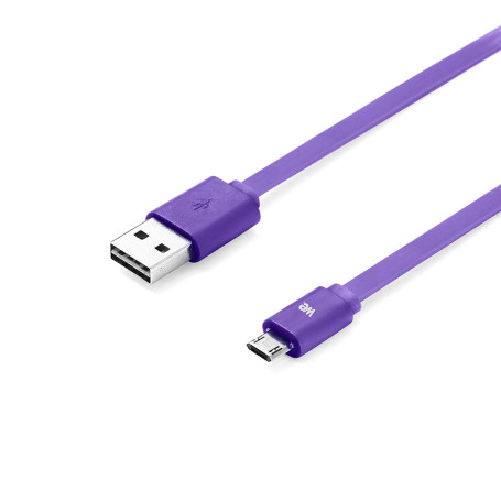 C ble USB/micro USB plat 1m violet - reversible