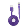 C ble USB/micro USB plat 1m violet - reversible