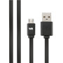 C ble USB/micro USB plat 2m noir - connecteurs rversibles