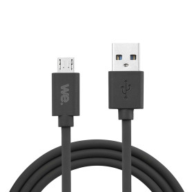 C ble USB/micro USB en silicone - 2m - noir