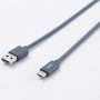 C ble USB/USB-C en silicone - USB 2.0 - 2m - bleu