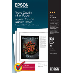 Epson Photo Quality Inkjet Paper - A4 - 100 Feuilles