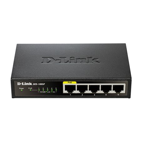 D-Link DES-1005P/E commutateur réseau Non-géré L2 Fast Ethernet (10/100) Connexion Ethernet