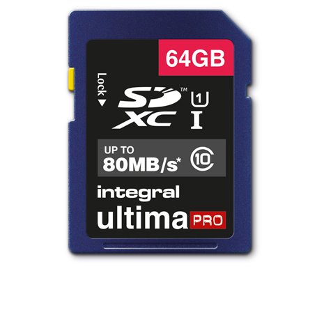 Integral 64GB ULTIMAPRO SDHC/XC 80MB CLASS 10 UHS-I U1 64 Go SD