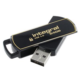 Integral 64GB Secure 360 Encrypted USB 3.0 lecteur USB flash 64 Go USB Type-A 3.2 Gen 1 (3.1 Gen 1) Noir