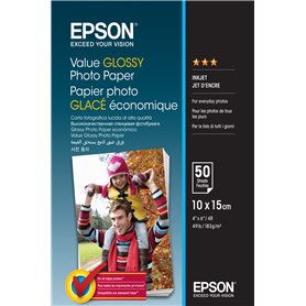 Epson Value Glossy Photo Paper - 10x15cm - 50 Feuilles