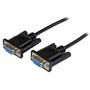 StarTech.com Câble null modem série DB9 RS232 de 2m - Cordon série DB9 vers DB9 - F/F - Noir