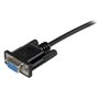 StarTech.com Câble null modem série DB9 RS232 de 2m - Cordon série DB9 vers DB9 - F/F - Noir