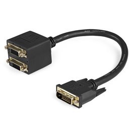 StarTech.com Câble Répartiteur en Y DVI-D vers 2x DVI-D 30 cm - Câble Splitter DVI-D - M/F