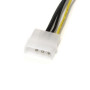 StarTech.com Câble adaptateur d'alimentation LP4 vers carte vidéo Express PCI 8 broches de 15 cm
