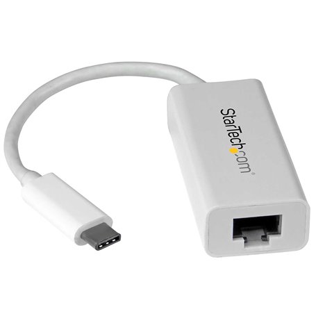 StarTech.com Adaptateur USB C vers Gigabit Ethernet - Blanc - Adaptateur Réseau LAN USB 3.0 vers RJ45 - USB Type C vers Ethernet