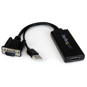 StarTech.com Adaptateur VGA vers HDMI avec audio et alimentation par USB  Convertisseur VGA vers HDMI portable  1080p