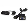 StarTech.com Adaptateur audio / vidéo de voyage - Convertisseur 2-en-1 DisplayPort vers HDMI ou VGA - Noir
