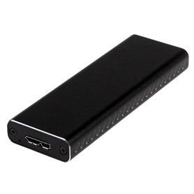 StarTech.com Boîtier Aluminium M.2 SSD vers USB 3.0 (5Gbps) avec UASP - Noir - M.2 NGFF SATA avec Clé B & Clé B+M - Boîtier Exte