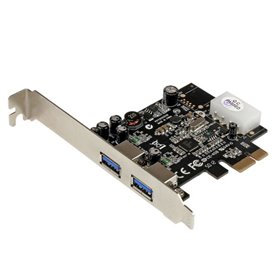 StarTech.com Carte Contrôleur PCI Express vers 2 Ports USB 3.0 avec UASP - Alimentation LP4