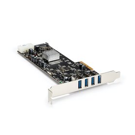 StarTech.com Carte Contrôleur PCI Express vers 4 Ports USB 3.0 avec 4 voies dédiés de 5 Gb/s - UASP - Alim SATA / LP4