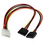 StarTech.com Câble d'Alimentation Adaptateur en Y Molex vers Double SATA - 30 cm