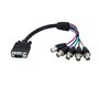 StarTech.com Câble d'écran coaxial VGA HD15 vers 5x BNC RGBHV de 30cm - M/F