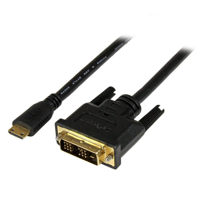 Startech.com Câble Mini HDMI vers DVI de 1m - Câble DVI-D vers HDMI (1920x1200p) - Mini HDMI Mâle 19 Broches vers DVI-D Mâle - C
