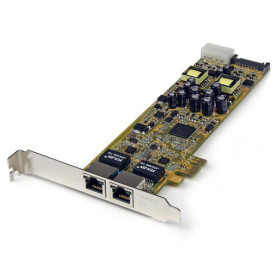 StarTech.com Carte Réseau PCI Express 2 ports Gigabit Ethernet RJ45 10/100/1000Mbps - POE/PSE