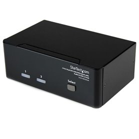 StarTech.com Commutateur KVM USB et double DVI à 2 ports avec audio et hub USB 2.0