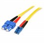 StarTech.com Câble Réseau Fibre Optique LC vers SC Mâle / Mâle - Duplex Monomode 9/125 LSZH - Jaune 4 m