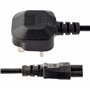 StarTech.com Cordon d'alimentation en trèfle pour GB BS1363 vers C5 de 1m pour ordinateur portable M/F - Noir