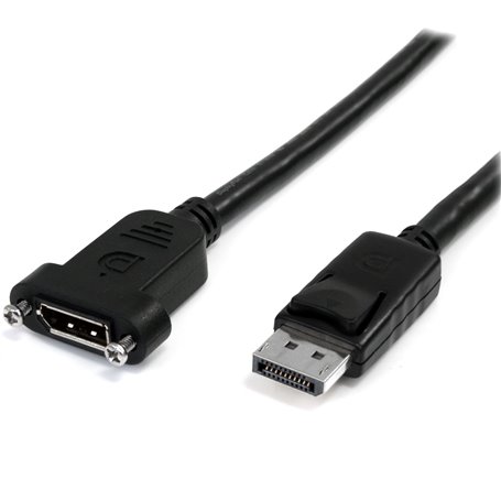 StarTech.com Câble DisplayPort à Montage sur Panneau 1m - 4K x 2K - Câble d'Extension DP 1.2 M/F - Câble d'Extension Vidéo DP av