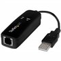 StarTech.com Modem Fax USB 2.0 - Modem Externe Matériel 56K Dial Up V.92 /Dongle/Adaptateur - Modem Fax pour PC Portable - Prise