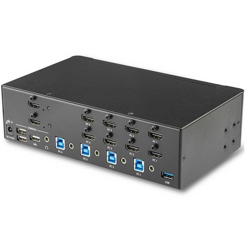 Image secondaire de Startech.com Switch KVM double affichage HDMI 4K 30 Hz à 4 ports avec hub USB intégré