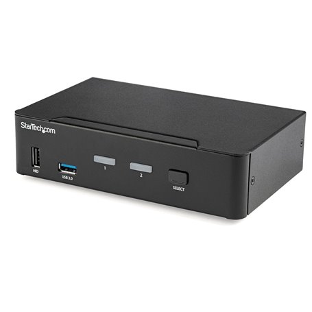 StarTech.com Switch KVM DisplayPort à 2 Ports - 4K60Hz - Écran Unique - Switch KVM USB UHD DP 1.2 à 2 Ports avec Hub USB 3.0 Int