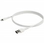 StarTech.com Câble USB-A vers Lightning Blanc Robuste 1m - Câble de Charge/Synchronisation de Type A vers Lightning en Fibre Ara