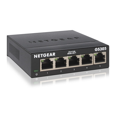 NETGEAR GS305 Non-géré L2 Gigabit Ethernet (10/100/1000) Noir