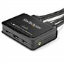 StarTech.com Commutateur KVM HDMI à 2 ports avec câbles incorporés - USB 4K 60Hz