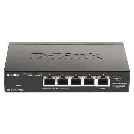 D-Link DGS-1100-05PDV2 commutateur réseau Géré Gigabit Ethernet (10/100/1000) Connexion Ethernet
