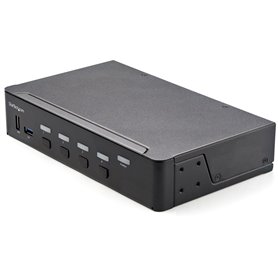 StarTech.com Commutateur KVM HDMI à 4 Ports - Moniteur Unique 4K 60Hz Ultra HDR - Commutateur KVM de Bureau HDMI 2.0 avec Hub US