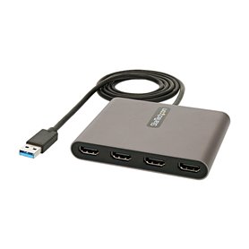 StarTech.com Adaptateur USB 3.0 vers 4x HDMI - Carte Vidéo & Graphique Externe - Convertisseur USB Type-A vers Quadruple Écran H