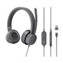 Lenovo GXD1C99243 écouteur/casque Avec fil Arceau Appels/Musique USB Type-C Gris