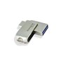 Integral 128GB 360-C Dual USB-C & USB 3.0 lecteur USB flash 128 Go USB Type-A / USB Type-C 3.2 Gen 1 (3.1 Gen 1) Argent
