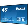 iiyama PROLITE Carte A numérique 108 cm (42.5") LED Wifi 500 cd/m² 4K Ultra HD Noir Intégré dans le processeur Android 11 24/7