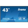 iiyama PROLITE Carte A numérique 108 cm (42.5") LED Wifi 500 cd/m² 4K Ultra HD Noir Intégré dans le processeur Android 11 24/7